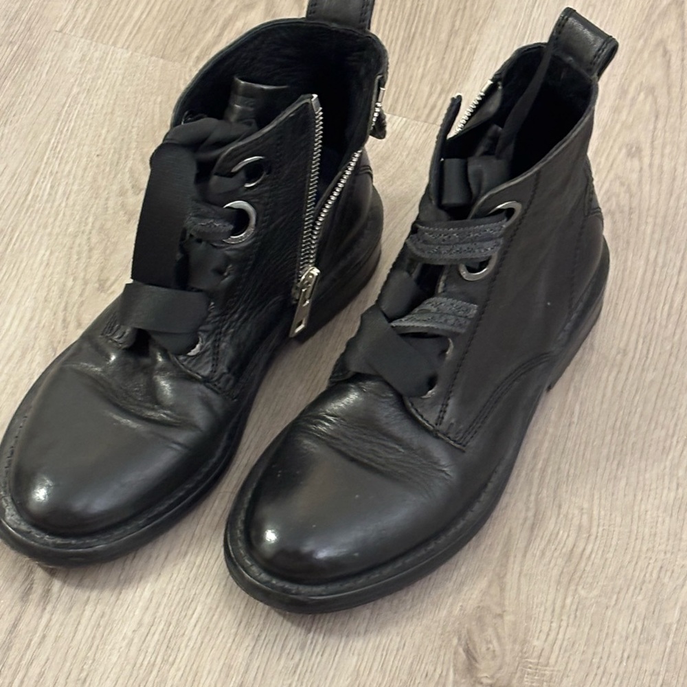 Zadig & Voltaire Black Leather Men's Boots